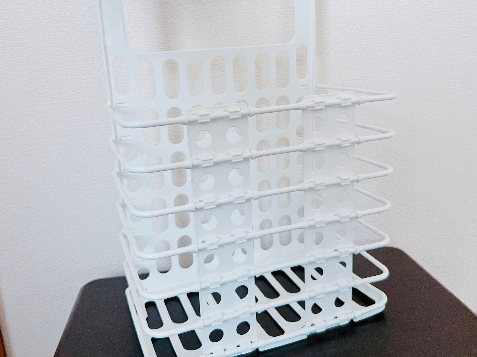 組み立てワンタッチ！ダイソーの折り畳み式ランドリーバスケット