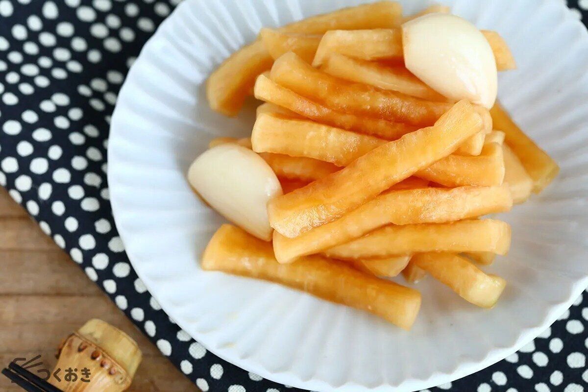 大根のにんにく醤油漬け