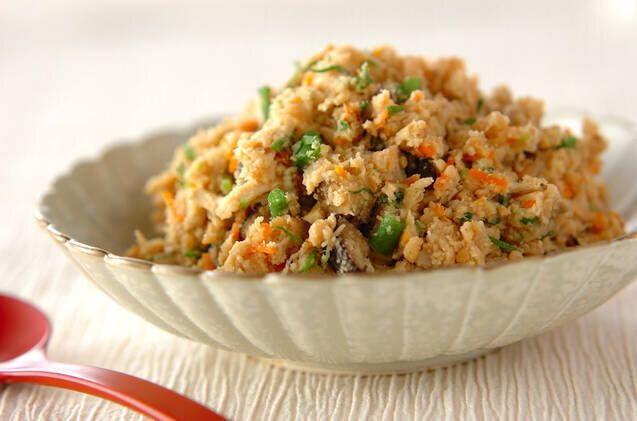 キノコ入りおからの炊いたん