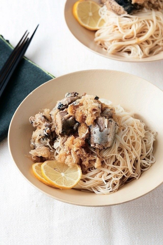 ワタナベマキさん直伝 サバ缶 でレモン醤油そうめん サンキュ