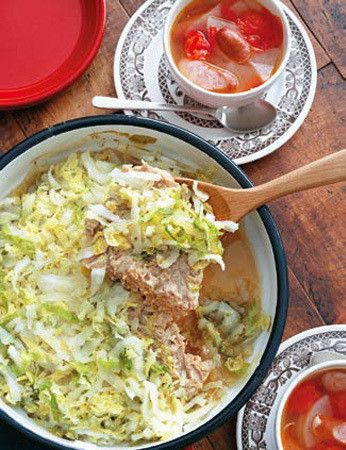 白菜とひき肉の重ね蒸し