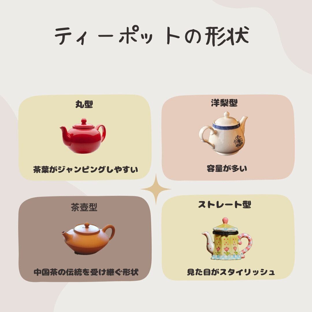 おすすめのティーポットの形状一覧