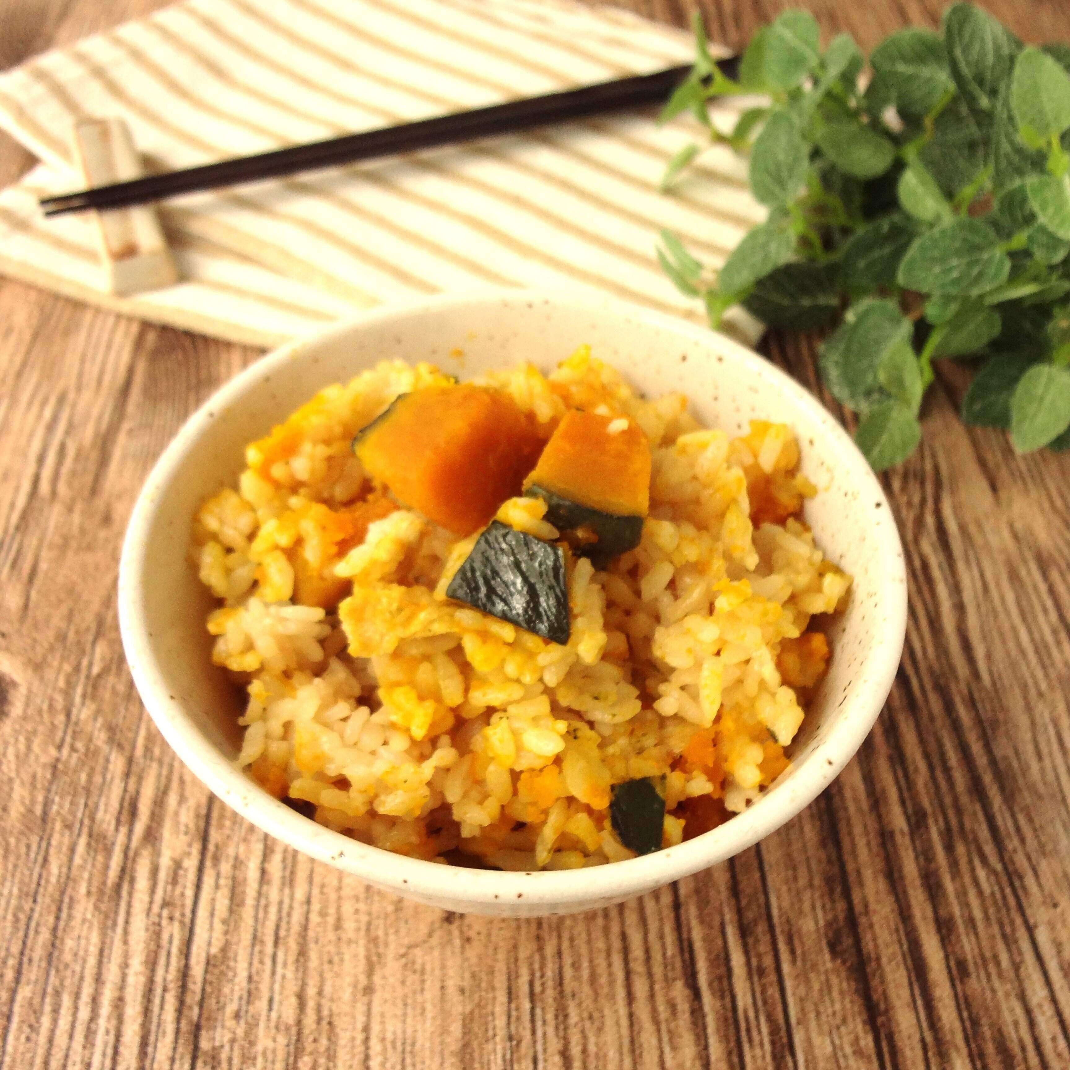 かぼちゃと油揚げの炊き込みご飯