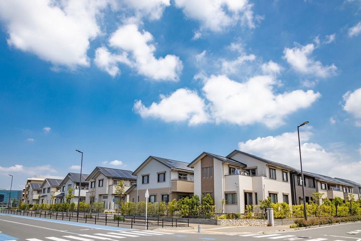 太陽光発電の住宅街
