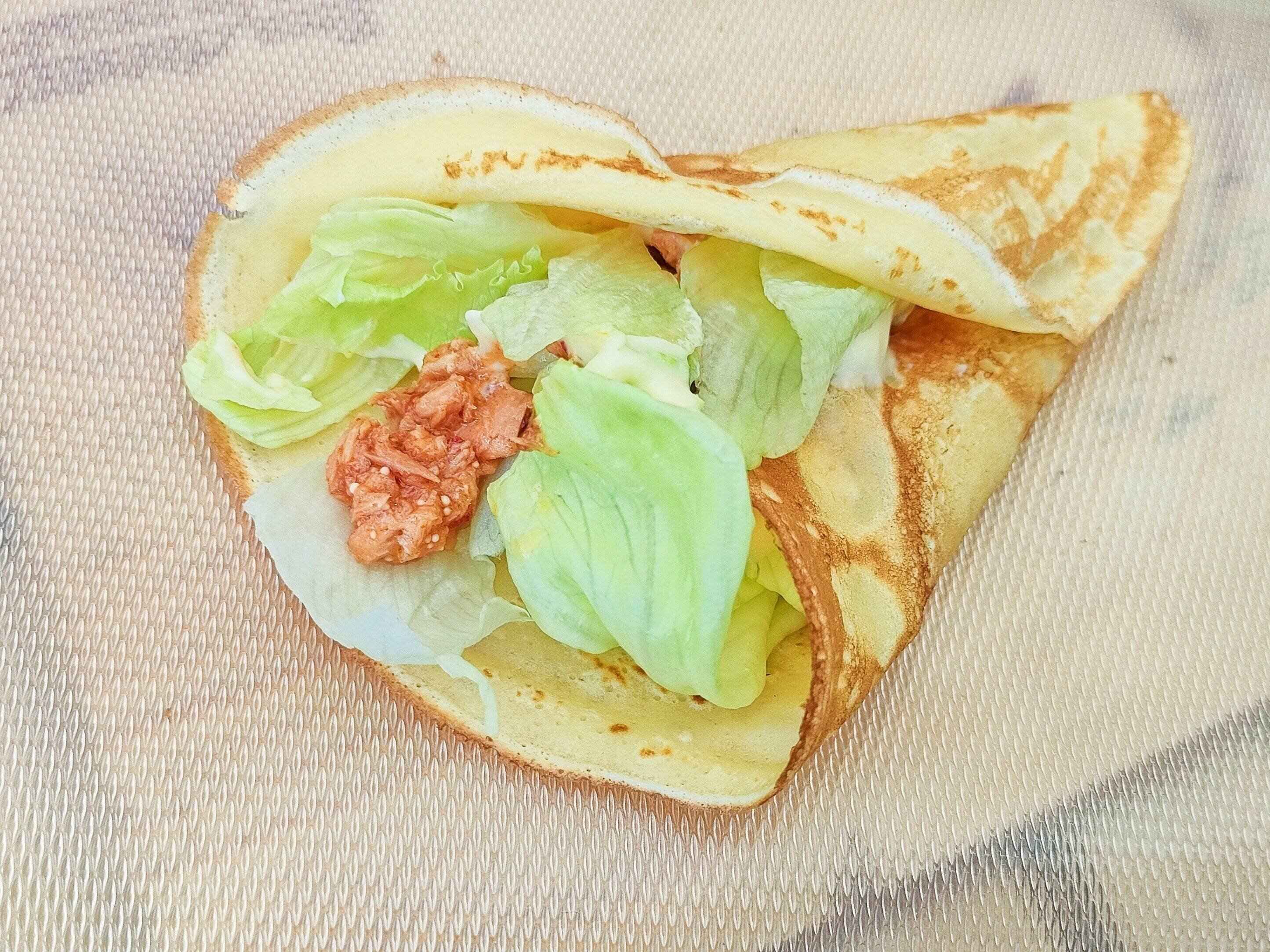 ツナめんたいのクレープ