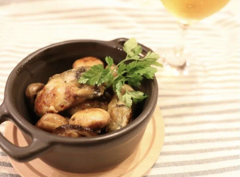 【１０分クッキング】牡蠣とマッシュルームのガーリックソテー