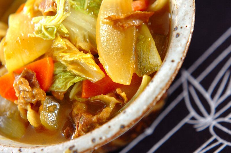 白菜のカレー煮
