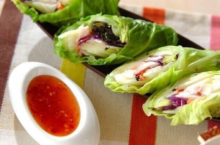 キャベツの生春巻き風