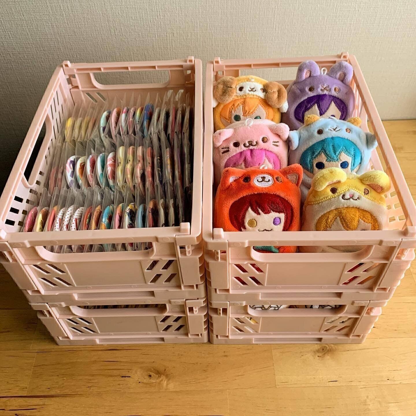 【セリア】重ねて使える「折りたたみコンテナ」