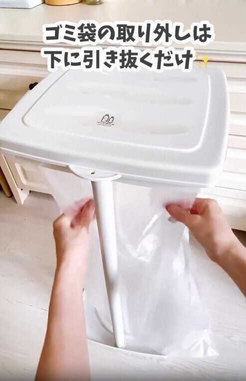 【ダイソー】ゴミ捨ても引き抜くだけで楽々