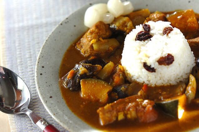 ナスたっぷりのカレー まろやか！絶品和風味 