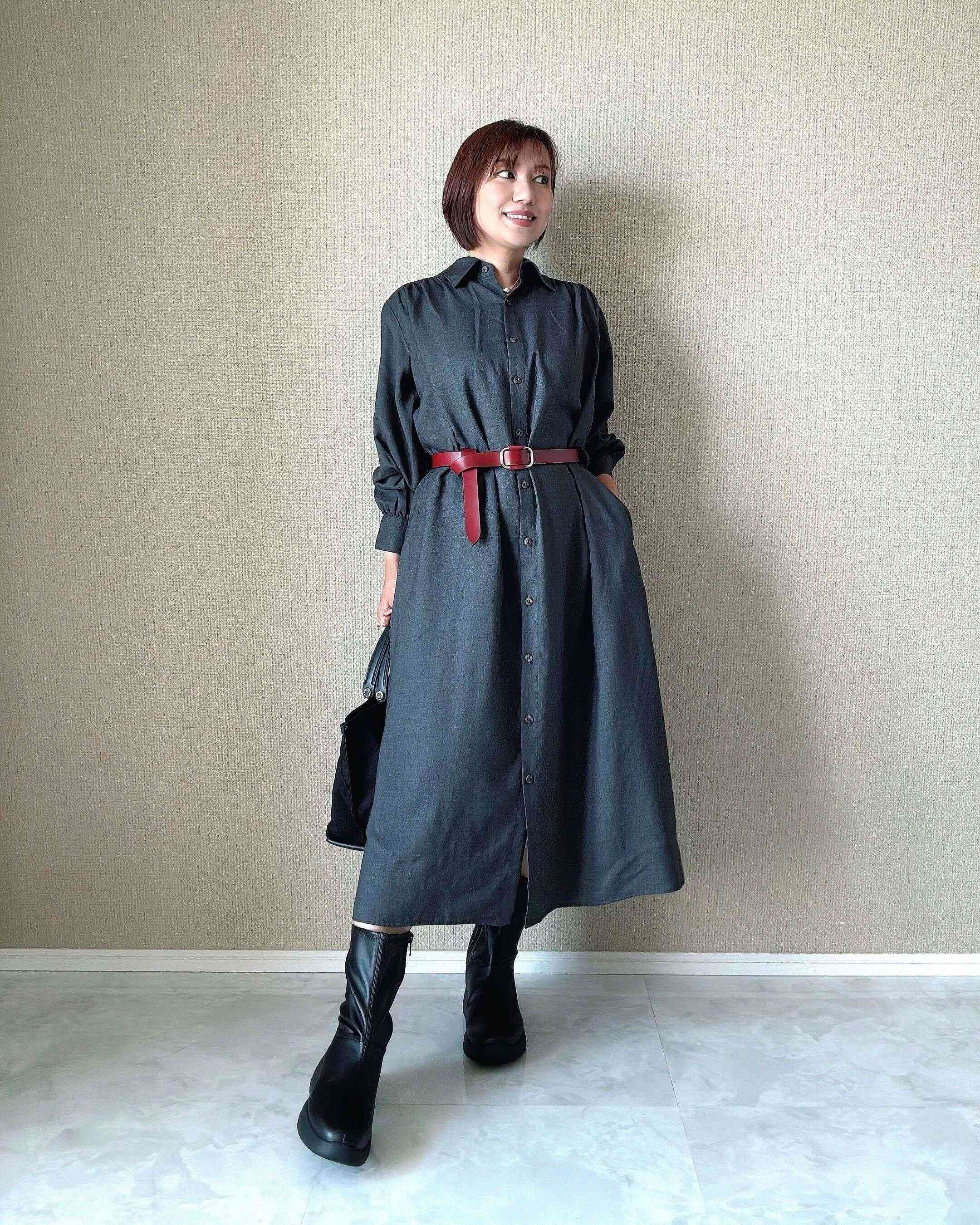 ユニクロ　シャツワンピース