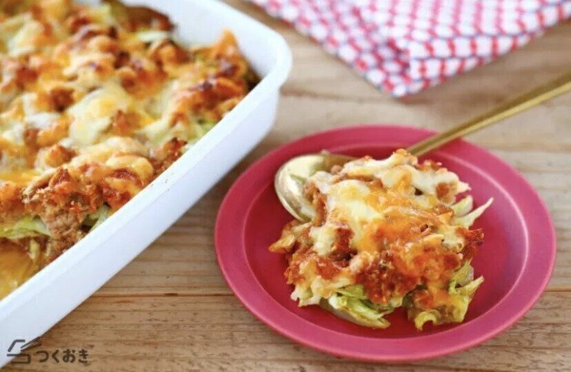 キャベツとひき肉のミルフィーユ焼き