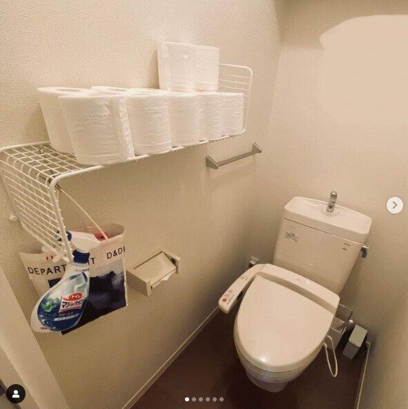 IKEAの棚を取り付けてトイレットペーパーを収納！