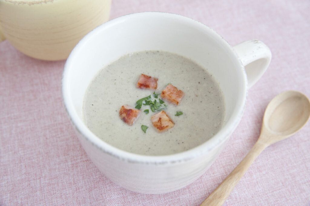 みそで和風に たっぷりきのこのポタージュ