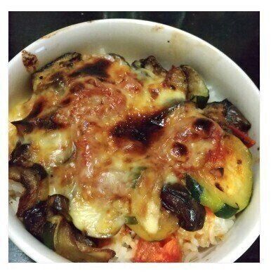 ナスとズッキーニのトマトドリア