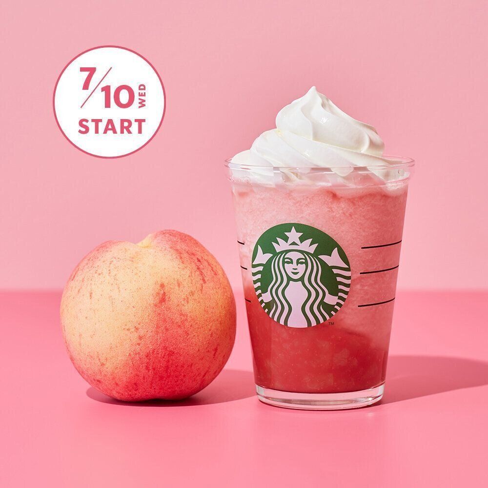 ラブ&ピーチフラペチーノ