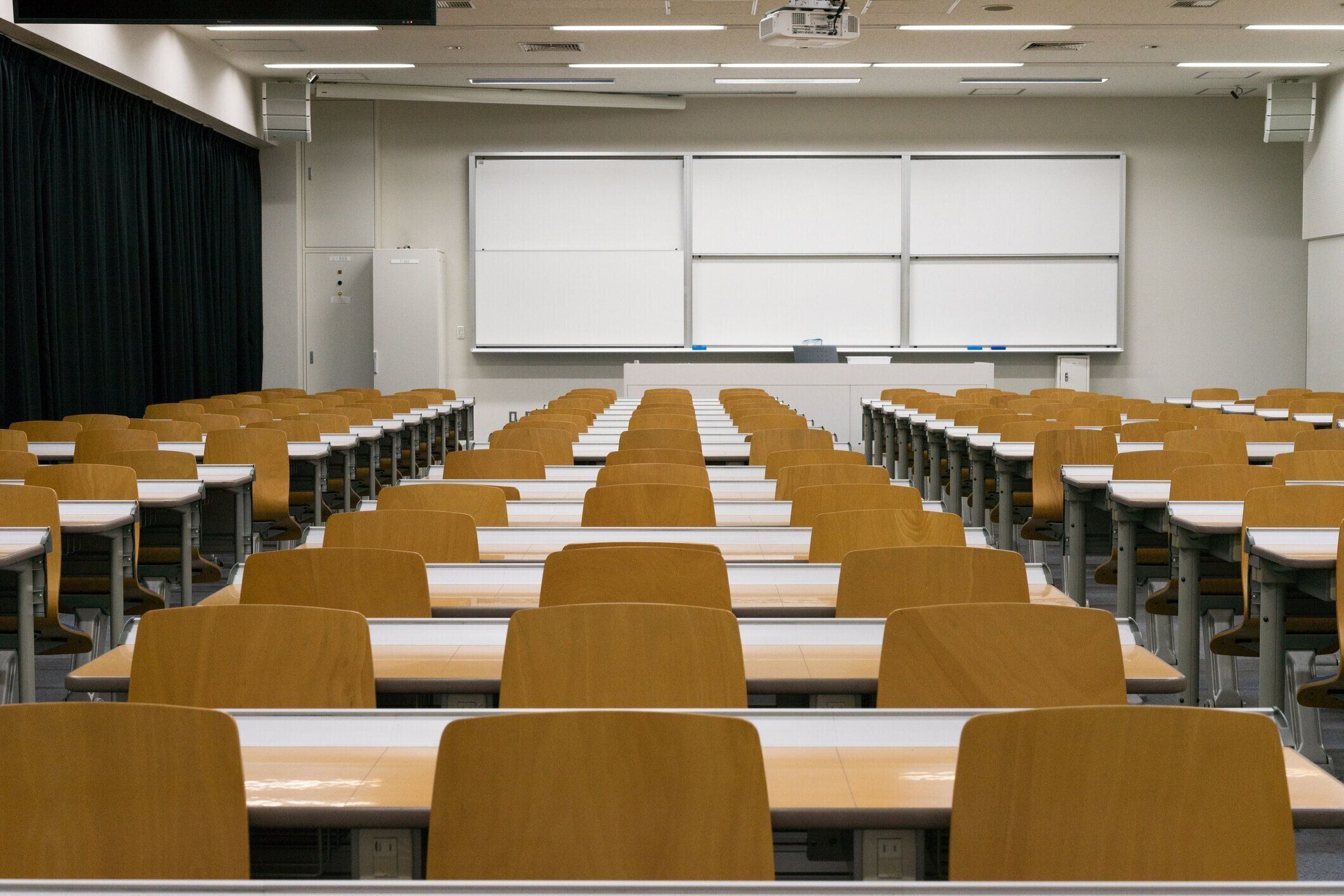 日本の教室の眺め。4