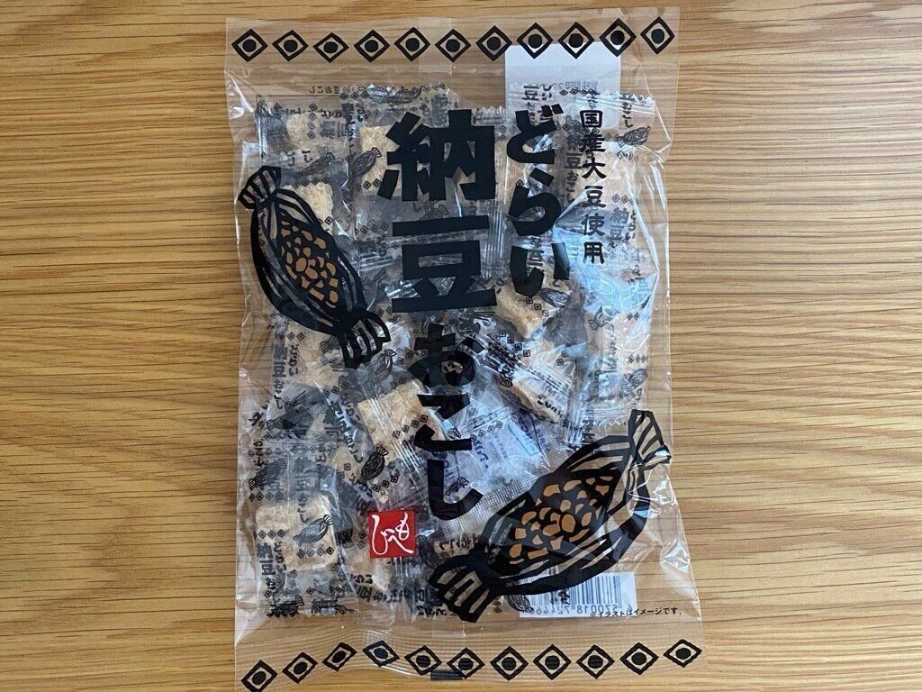 どらい納豆おこしのパッケージ