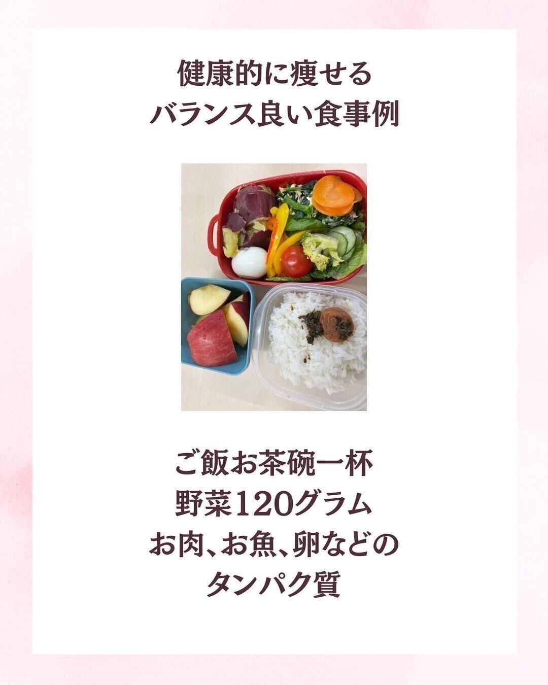 バランスのよい食事の例