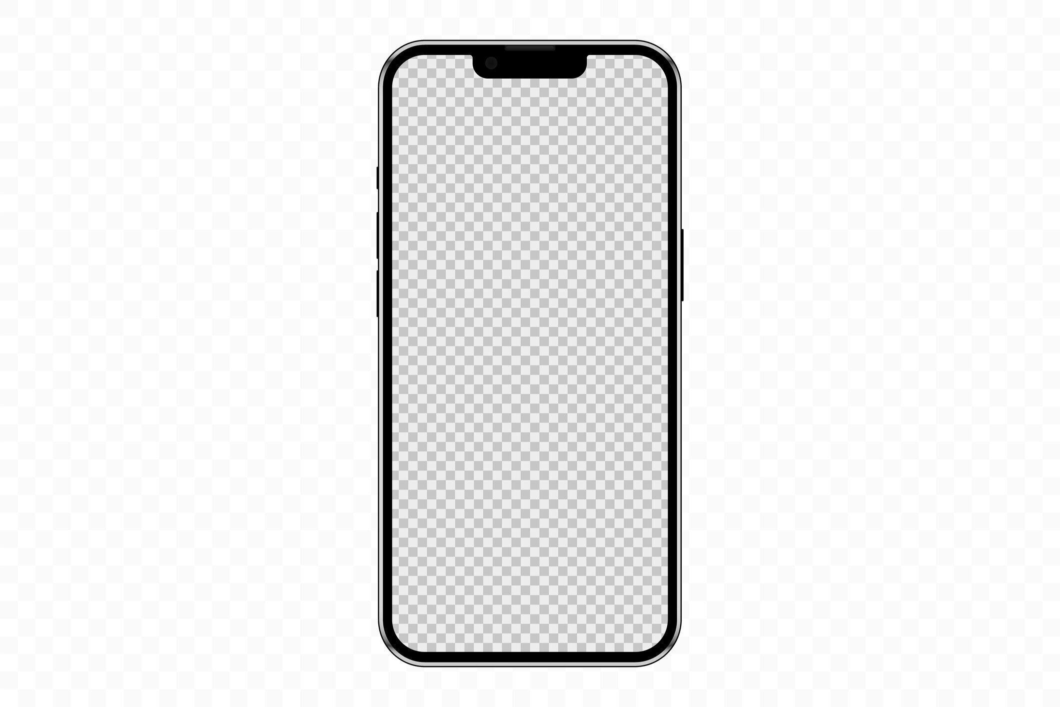 現実的な携帯電話のモックアップ、携帯電話アプリのテンプレート。孤立したストックのイラスト