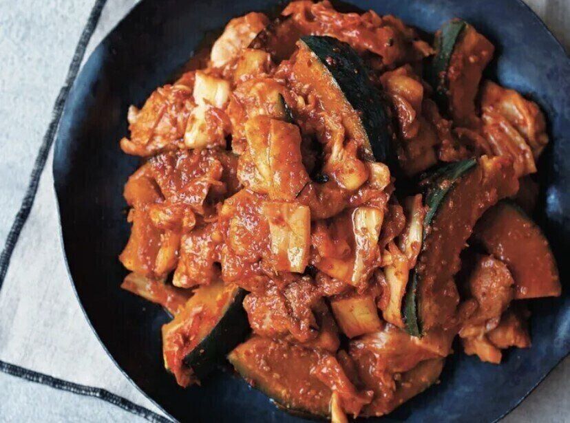 鶏肉とかぼちゃのタッカルビ風