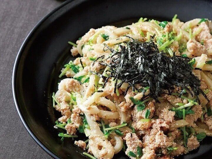 明太焼きうどん