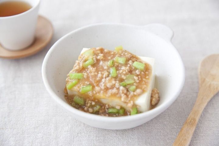 【糖質控えめ】すりおろしかぶと鶏そぼろのあんかけ豆腐