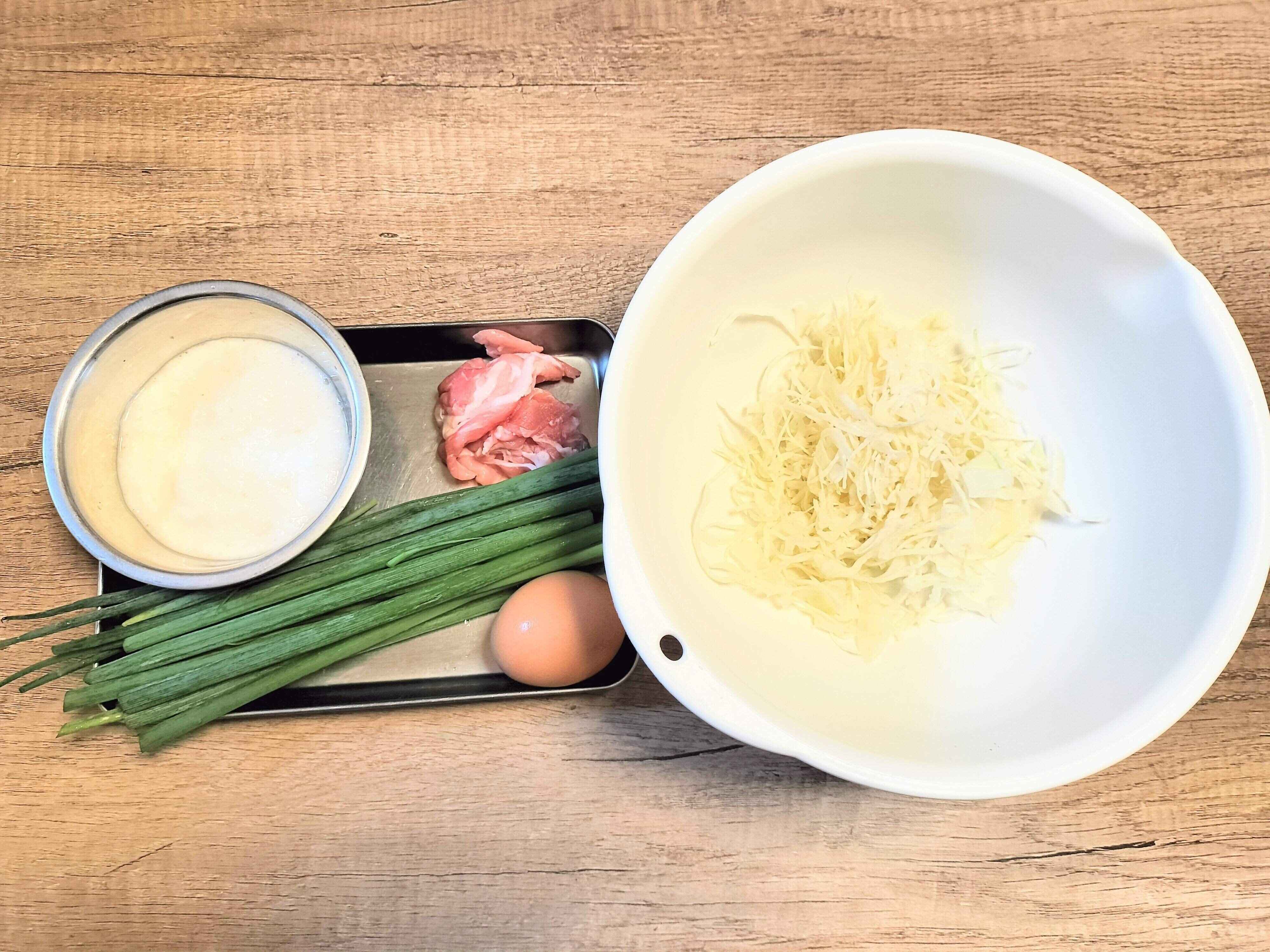ネギとろろ焼きの材料