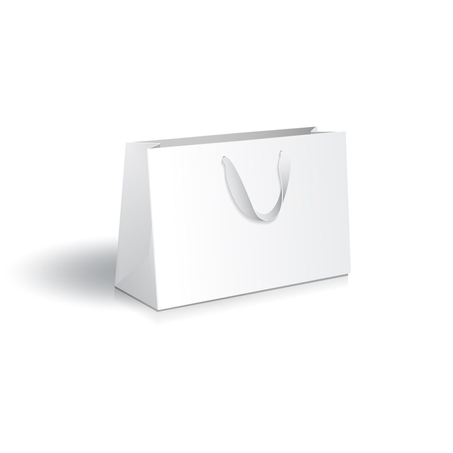 白いリボンが付いた紙袋