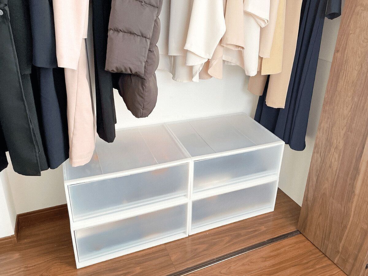 ポリエステル麻 ソフトボックス フタ式 L／無印良品