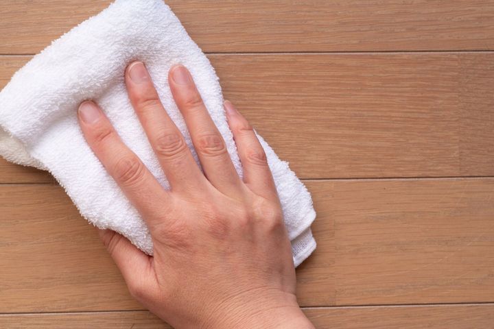 拭いて ください