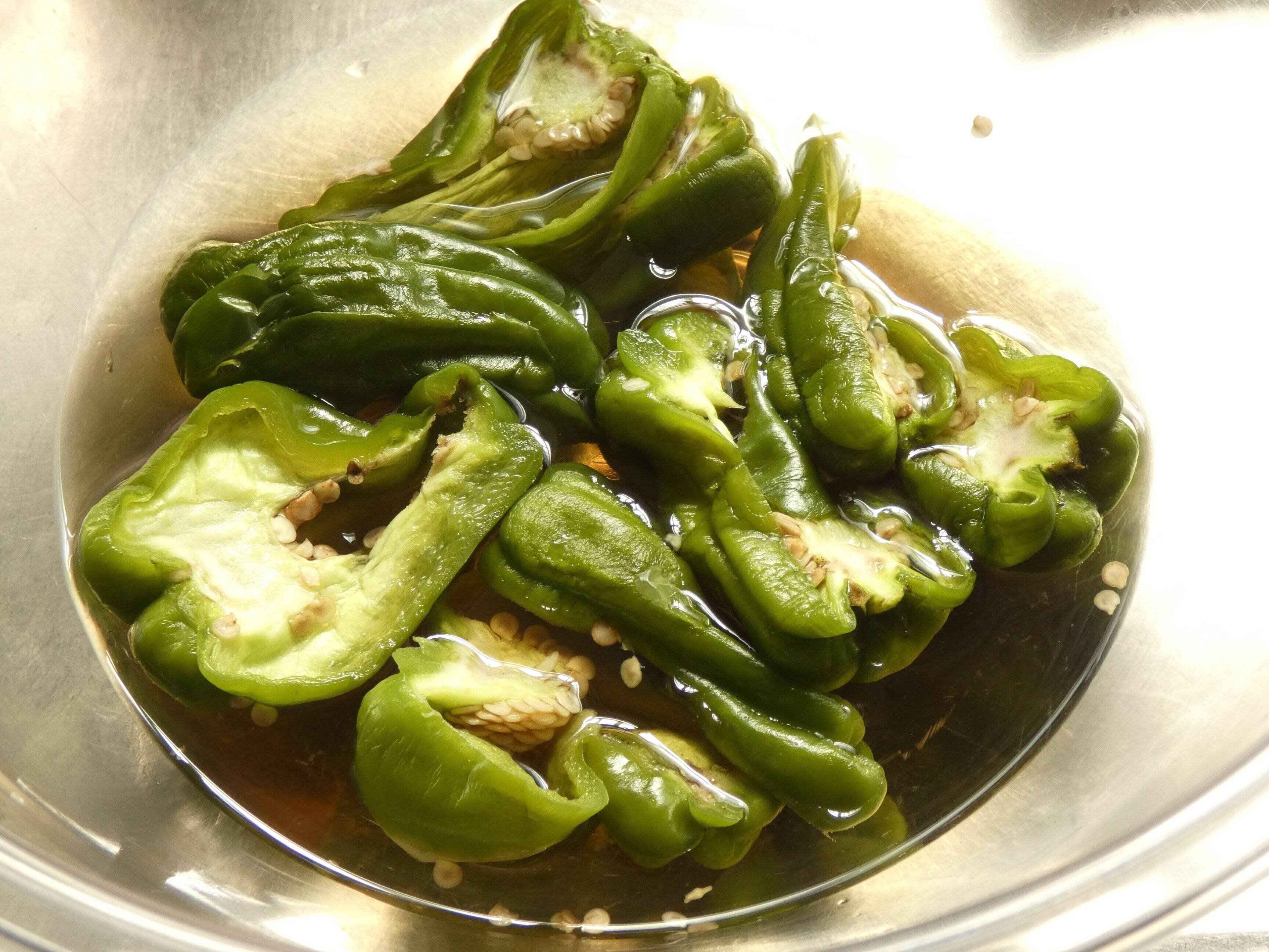 ピーマンのだし漬け