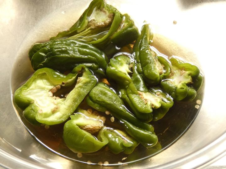 ピーマンのだし漬け