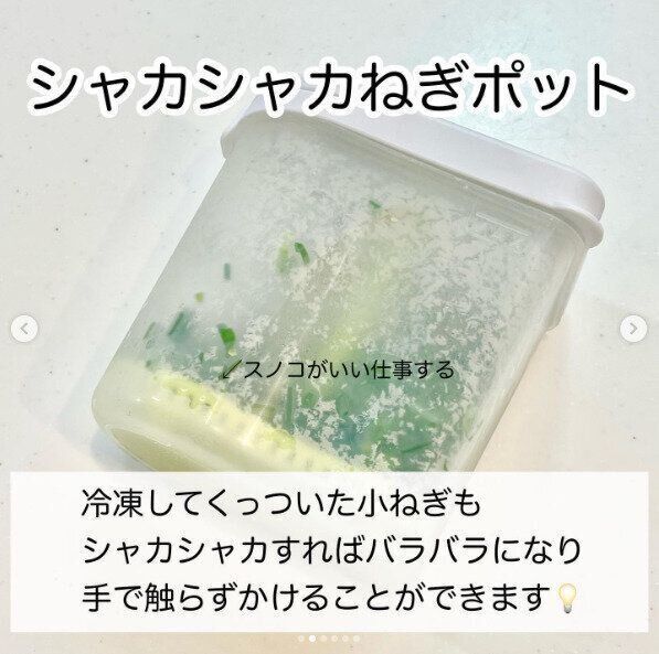 小ねぎの冷凍に便利！シャカシャカねぎポット