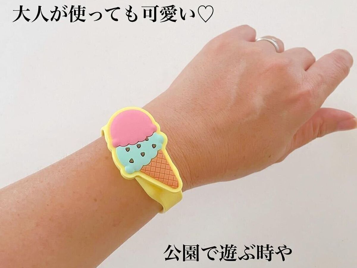 ダイソーの「虫よけリストバンド(アイスクリーム)」