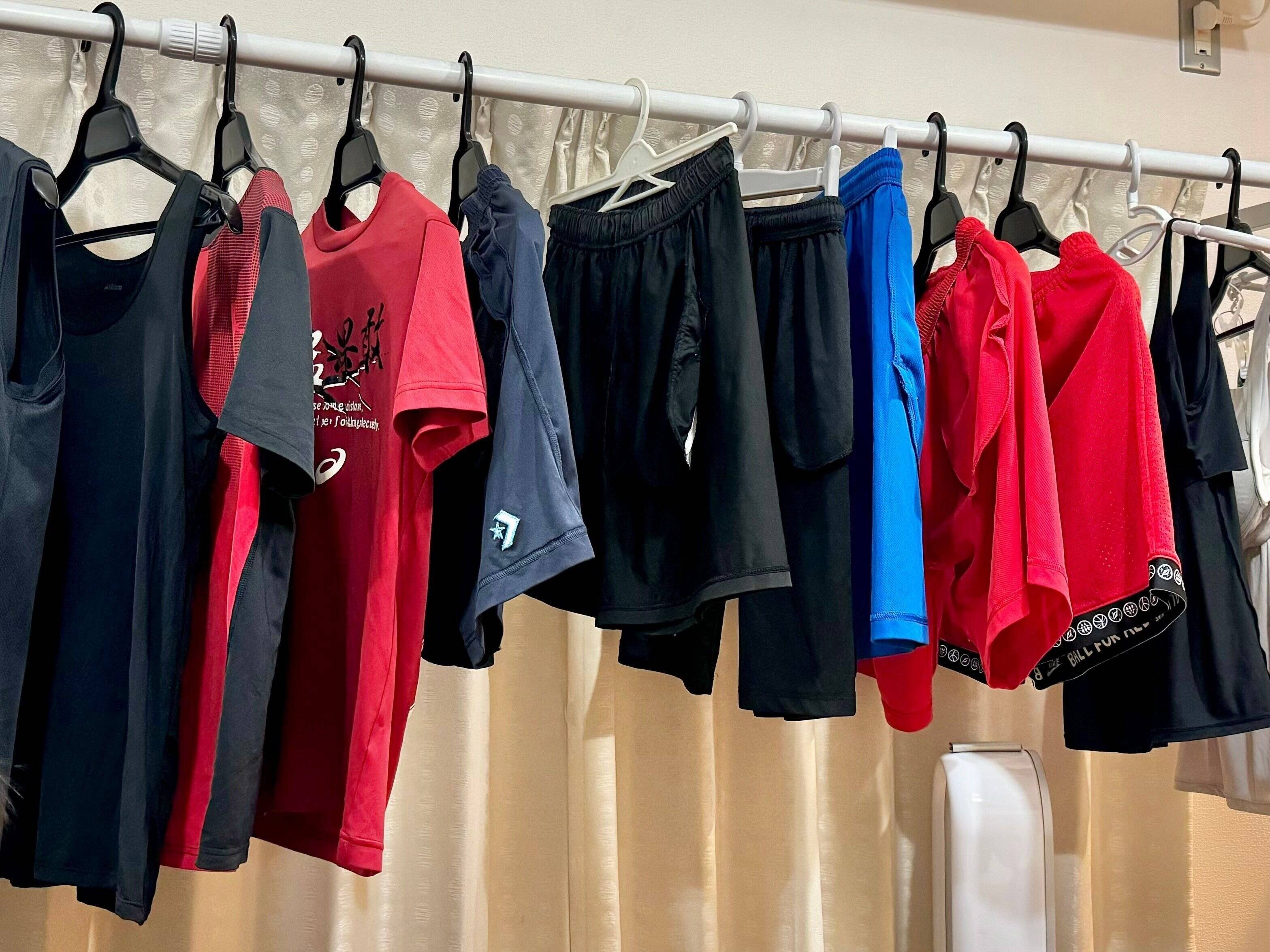 夜洗濯・室内干し