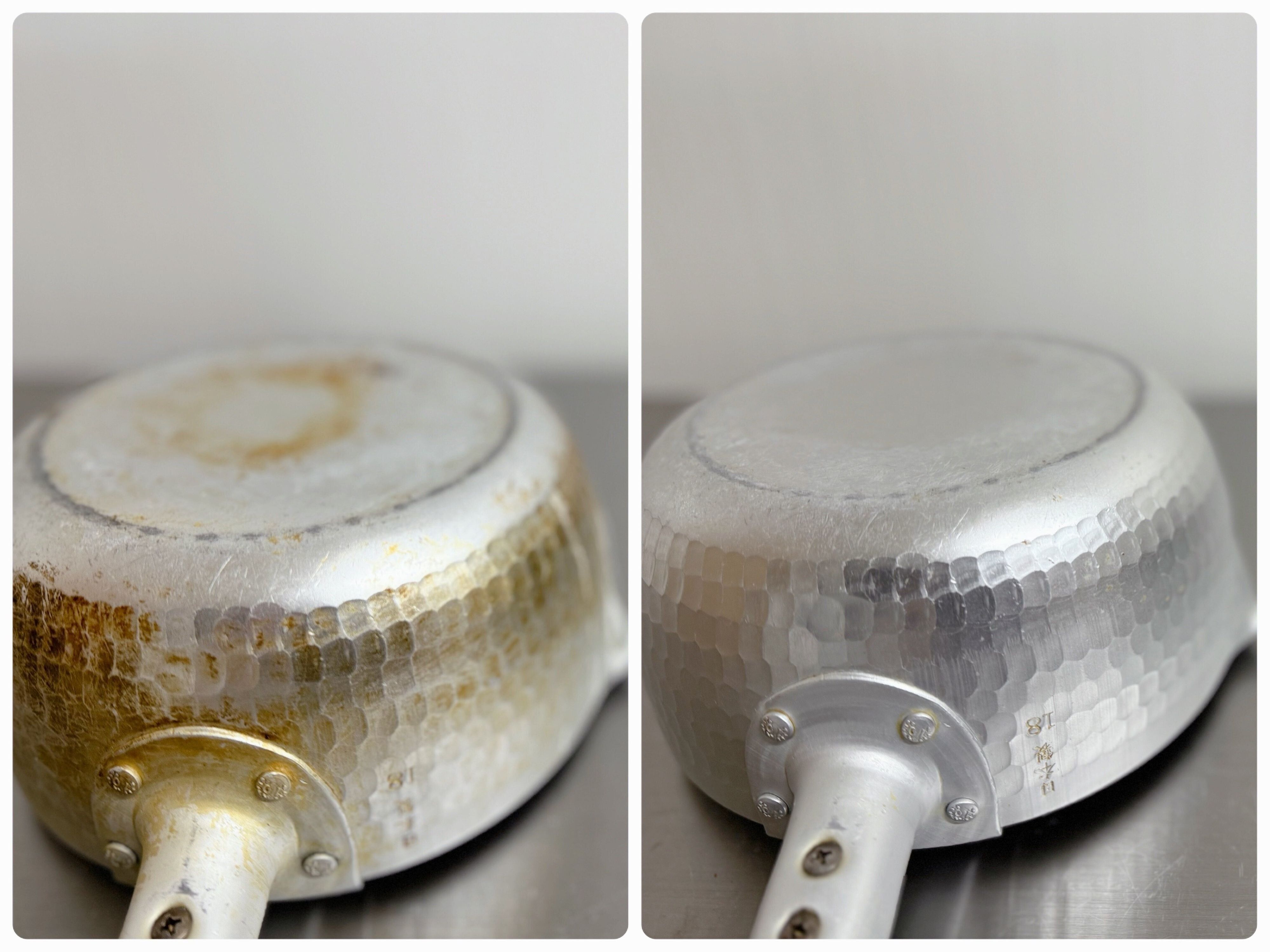 多目的クレンザーを使った鍋の比較