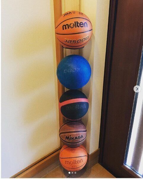 DIYのボール収納で玄関をすっきり