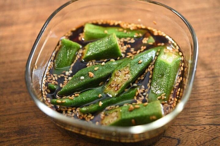 レンチンで手軽!オクラの醤油漬け