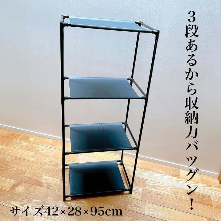 めちゃ良き〜!「パイプ収納ラック3段」