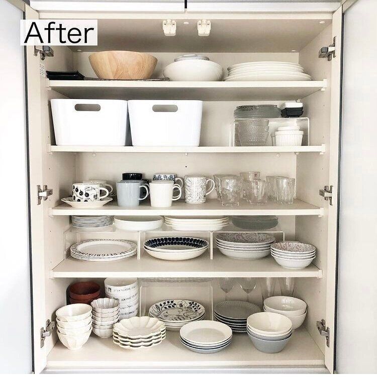 食器棚の収納術 ステキなお宅の食器棚を拝見 みんなはどんな風に食器を収納しているの サンキュ