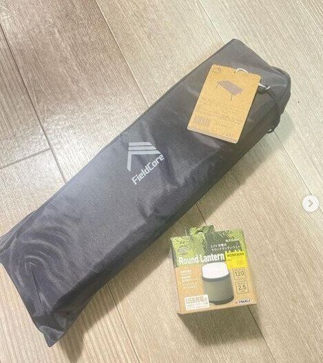 ランタンとアルミテーブルもワークマンで