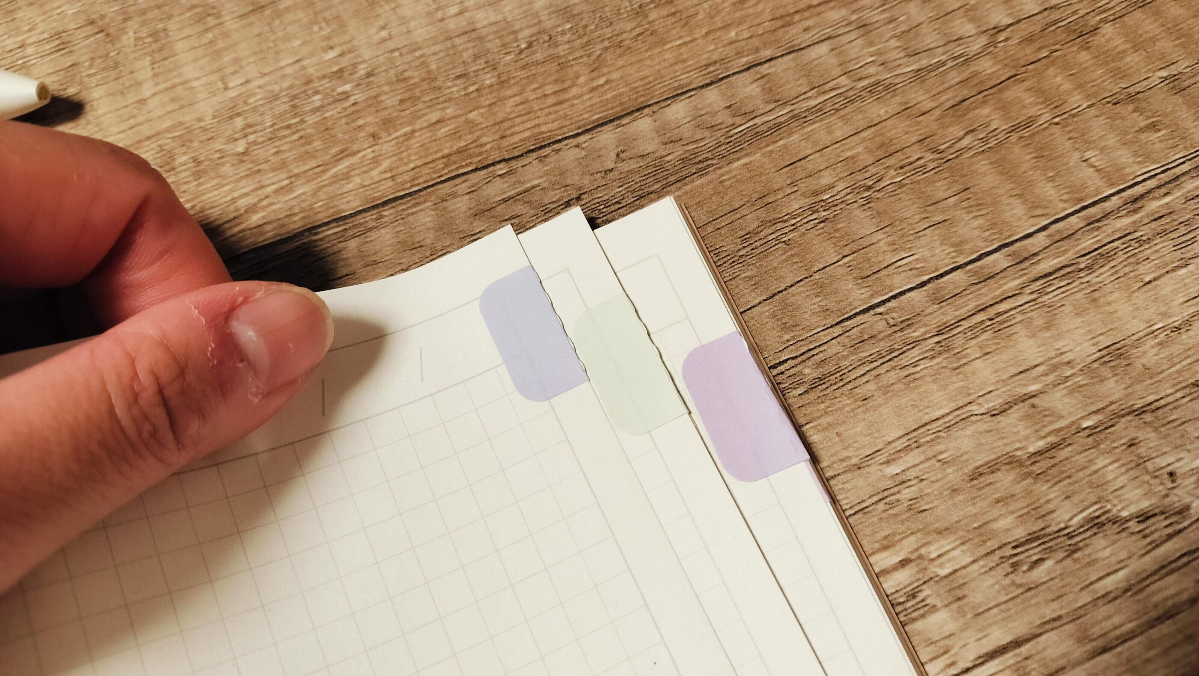 飛び出さないインデックスシール