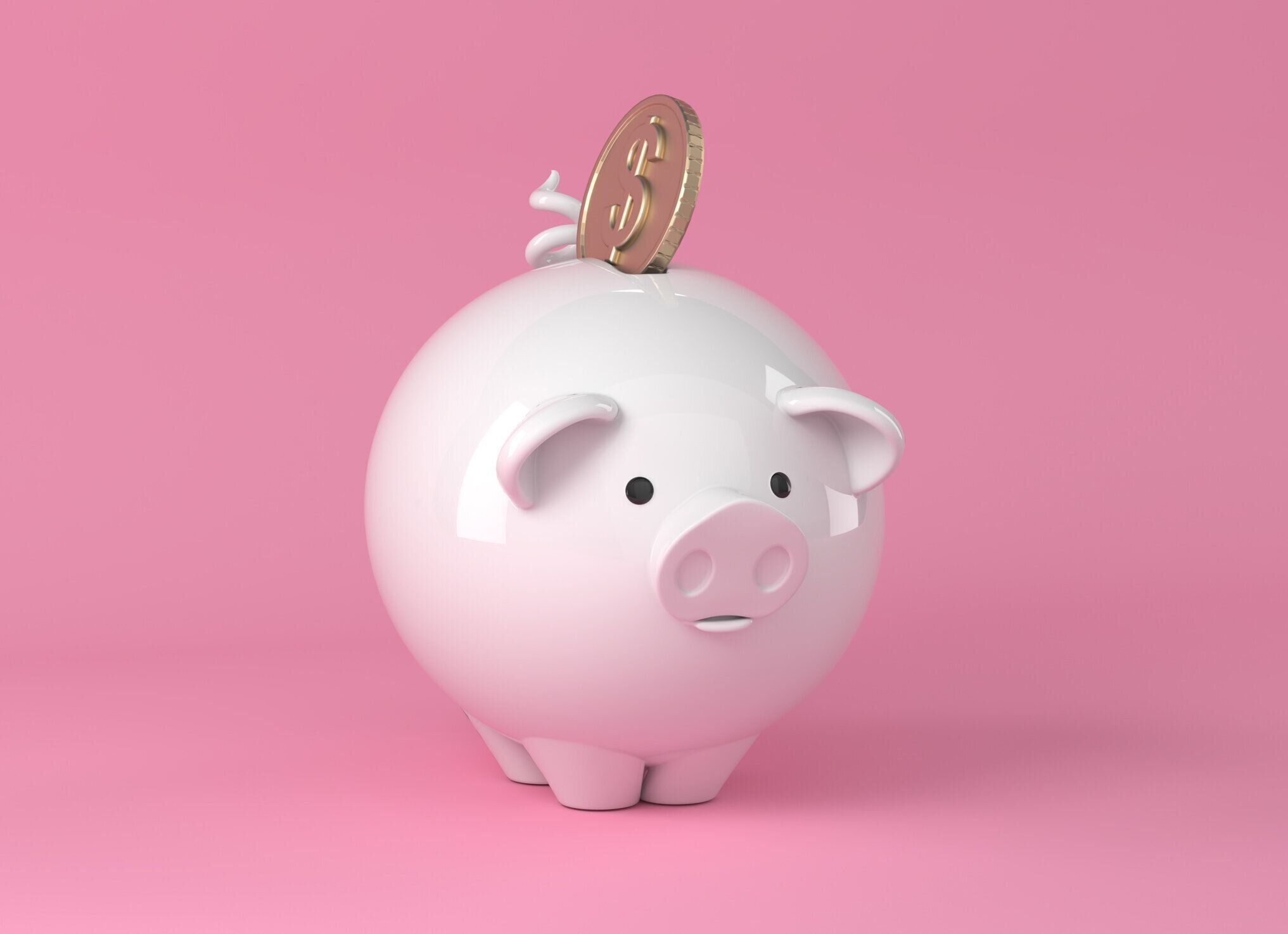 ダラーコイン付き貯金箱