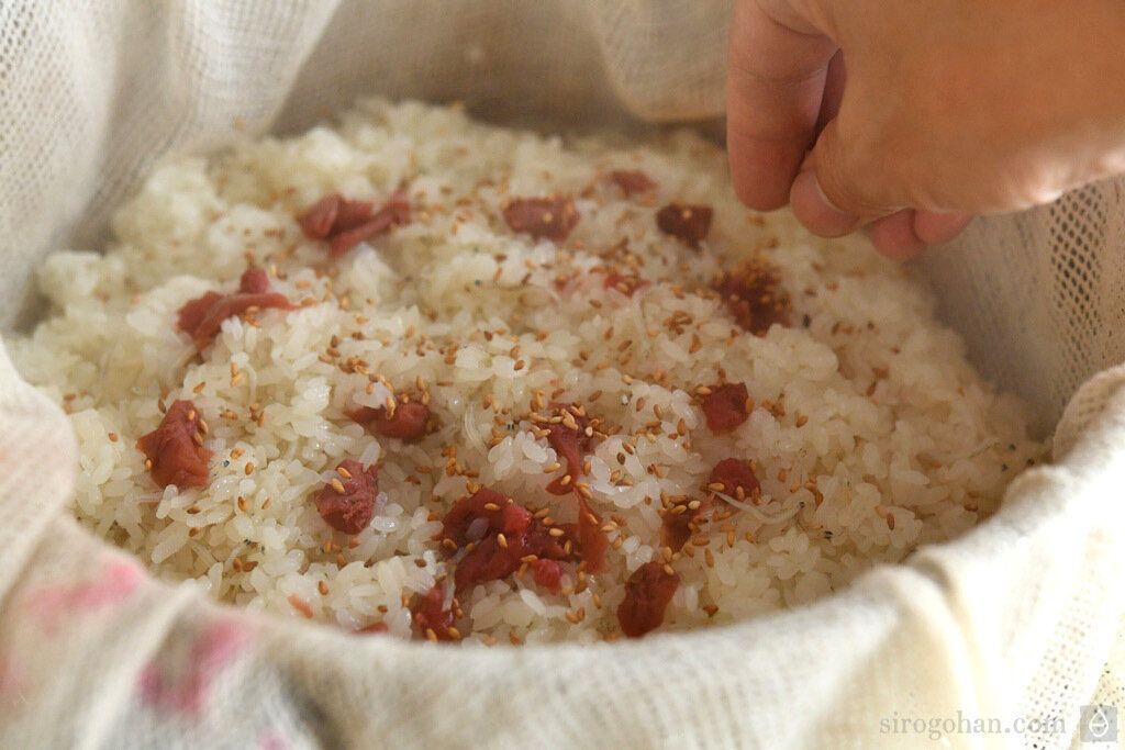 梅じゃこおこわ