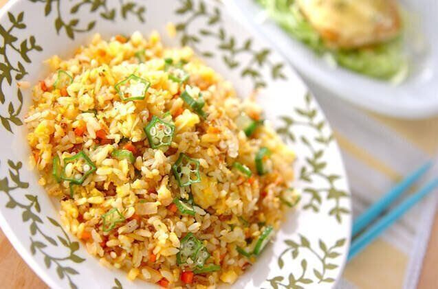 オクラポン酢チャーハン