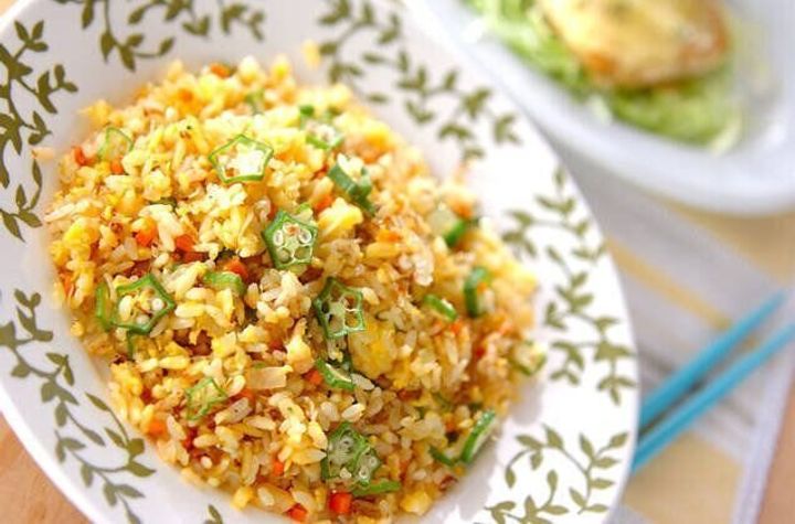 オクラポン酢チャーハン