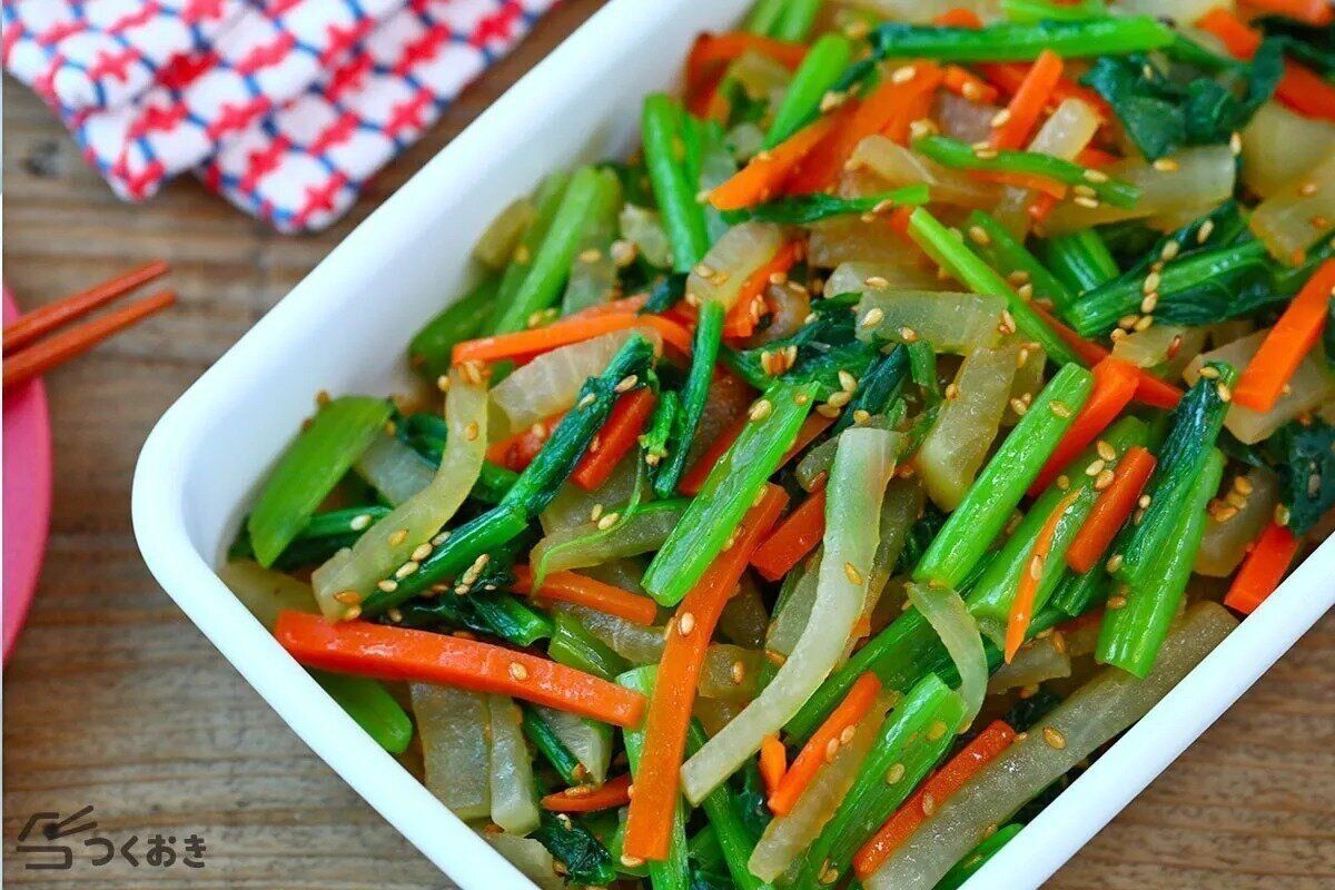 大根と小松菜のごま和え