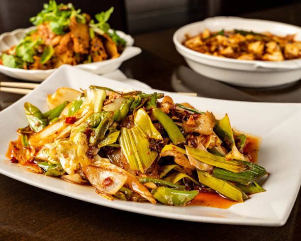 二度調理された豚肉中国の伝統的な四川料理